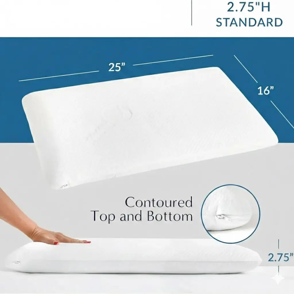 Ultra_Slim_Gel_Memory_Foam_Pillow_for_Stomach_Back_Sleepers_with_dimensions