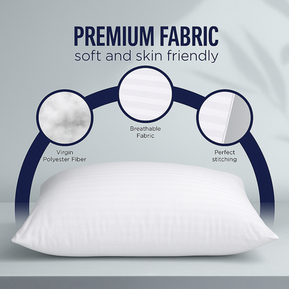 Set of 2 (White),Hotel Pillows, Cooling Pillow for Side, Back or Stomach Sleepers