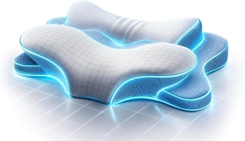 Contour Memory Foam Pillow with Dual Height Design Cooling Cover