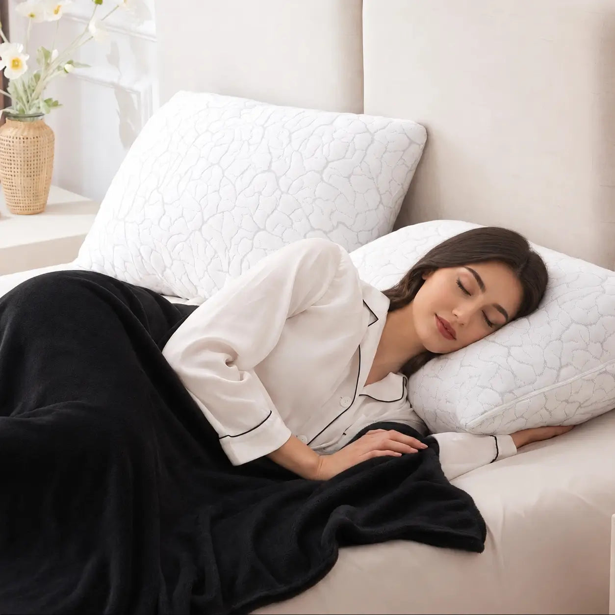 Cooling Adjustable Shredded Memory Foam Pillows for All Sleep Positions