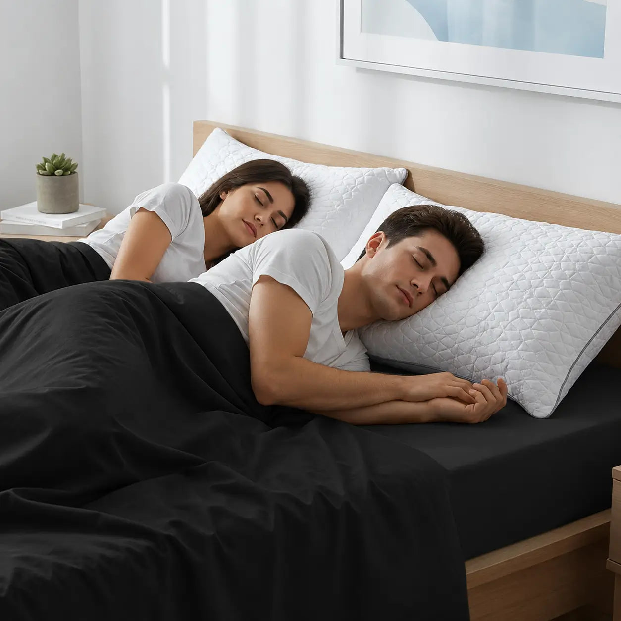 Cooling Bamboo-Blend Memory Foam Pillows - Hotel Inspired Comfort