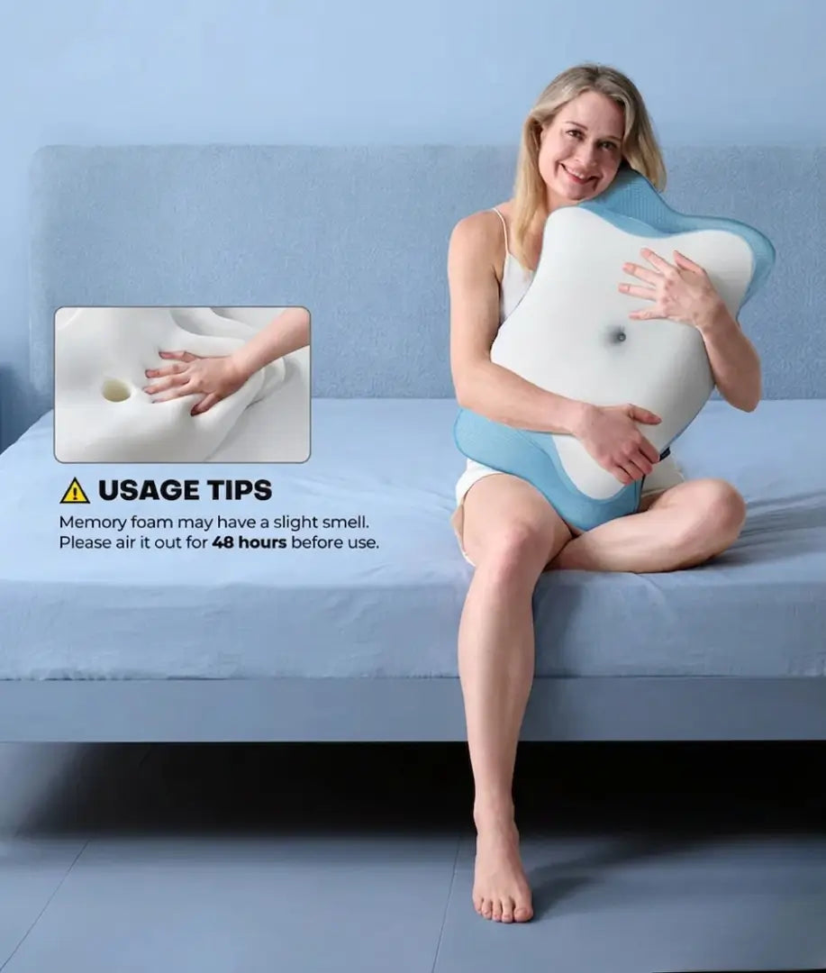 Ergonomic Contour Memory Foam Pillow for Sleep Comfort