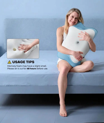 Ergonomic Contour Memory Foam Pillow for Sleep Comfort
