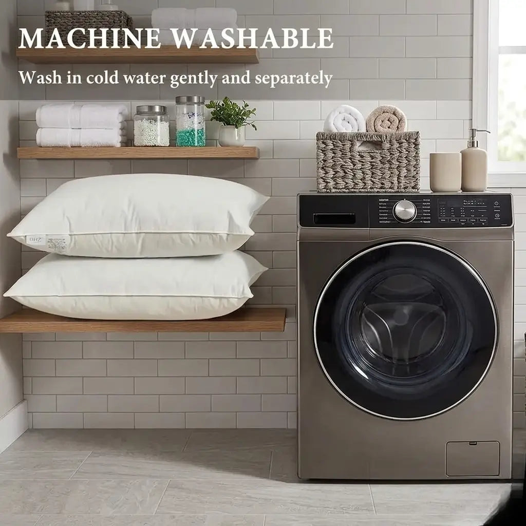 Goose Down Feather Pillows - Machine Washable