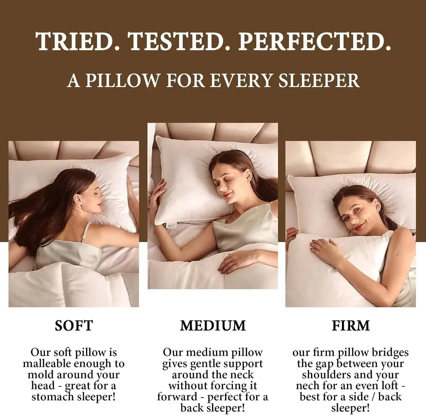 Goose Down Feather Pillow - Soft