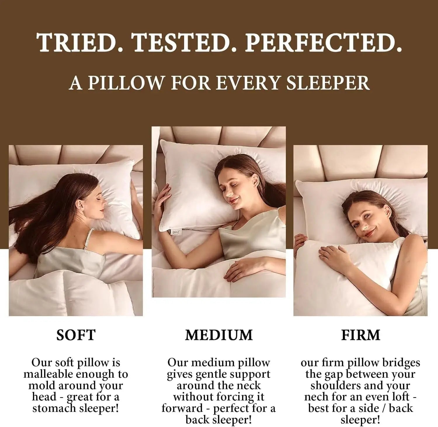 Goose Down Feather Pillow - Soft