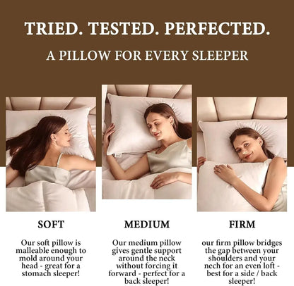 Goose Down Feather Pillow - Soft