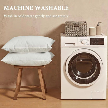 Goose Down Feather Pillows - Machine Washable