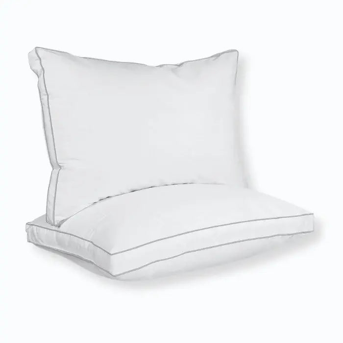 Gusseted Hotel Bed Pillows – Down Alternative (Queen Size, Set of 2)