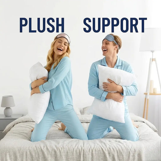 Hotel Quality Down Alternative Cooling Bed Pillows for Side, Back & Stomach Sleeper (Set of 2)