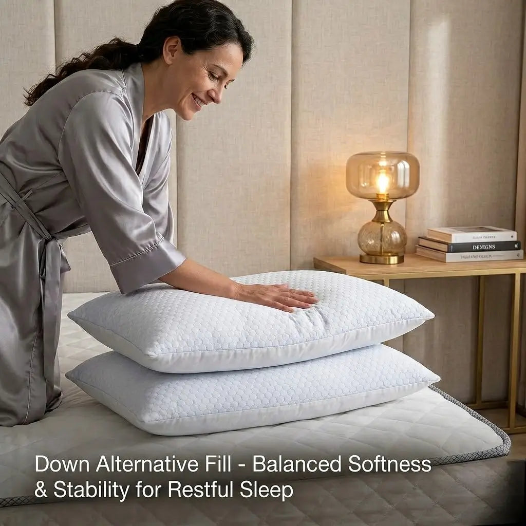 Hotel Quality Cooling Pillows Down Alternative (Pack of 2)