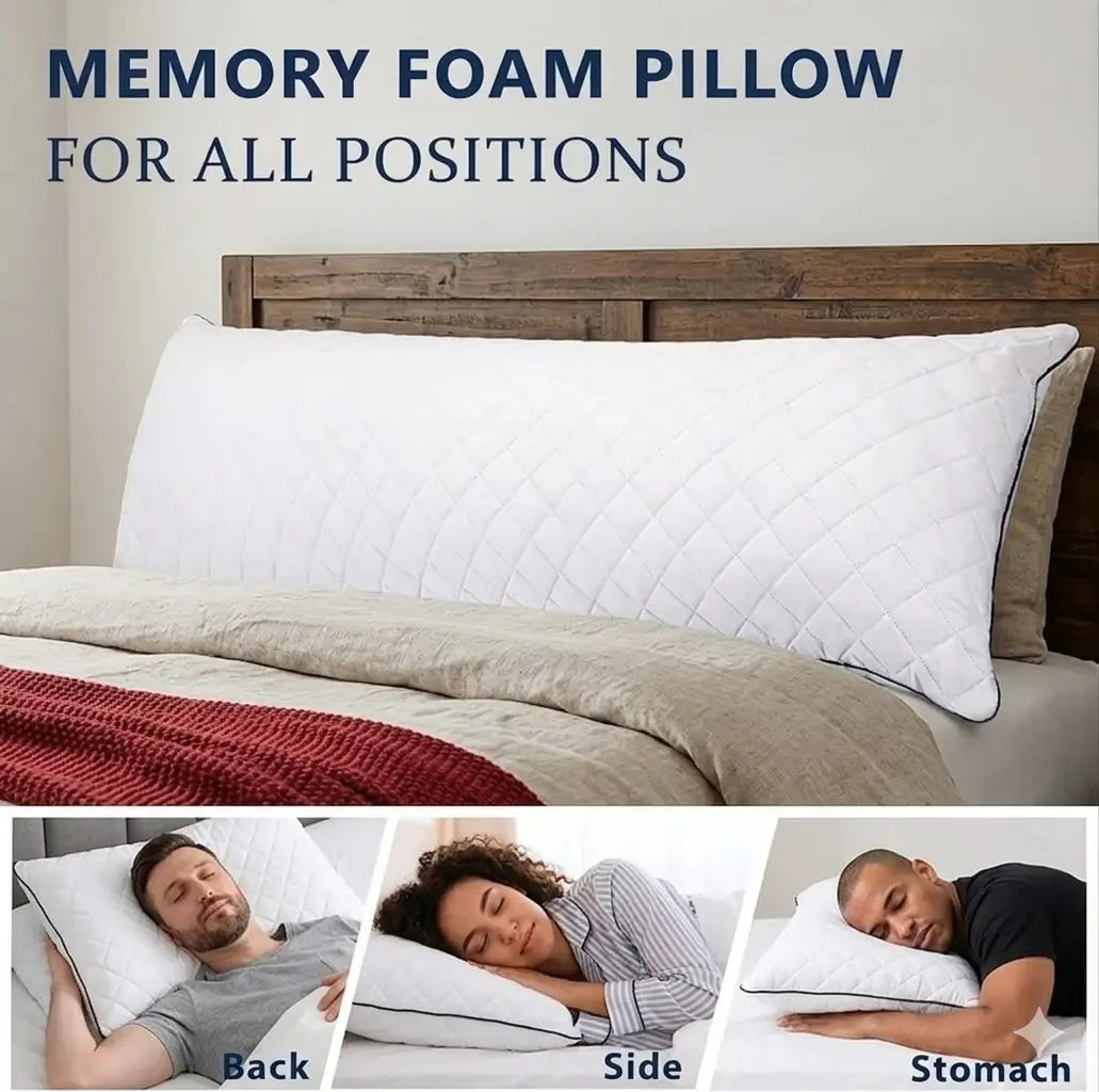 Memory Foam Cooling Body Pillow for All Positions
