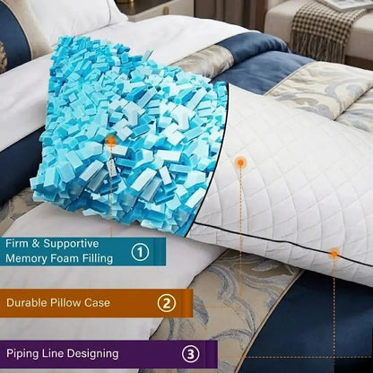 Memory Foam Cooling Pillow with Durable Pillow Case