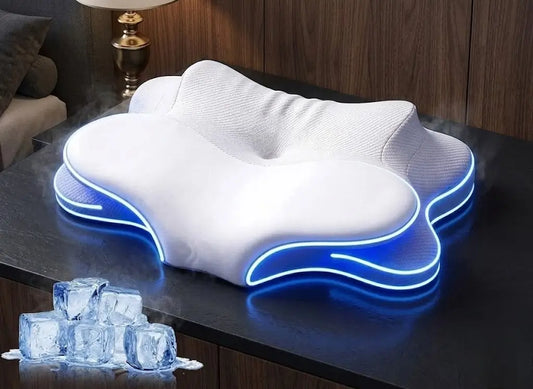Memory Foam Contour Pillow with Dual-Height Design & Cooling Breathable Cover for Side, Back & Stomach Sleepers (1-Pack)