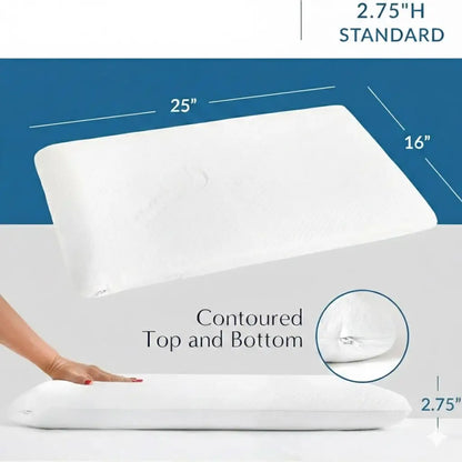 Ultra_Slim_Gel_Memory_Foam_Pillow_for_Stomach_Back_Sleepers_with_dimensions