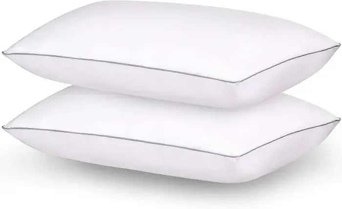 2 Pack Cooling Pillow for Side Back and Stomach Sleepers Down Alternative Filling Luxury Soft 3