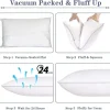 2 Pack Cooling Pillow for Side Back and Stomach Sleepers Down Alternative Filling Luxury Soft 6