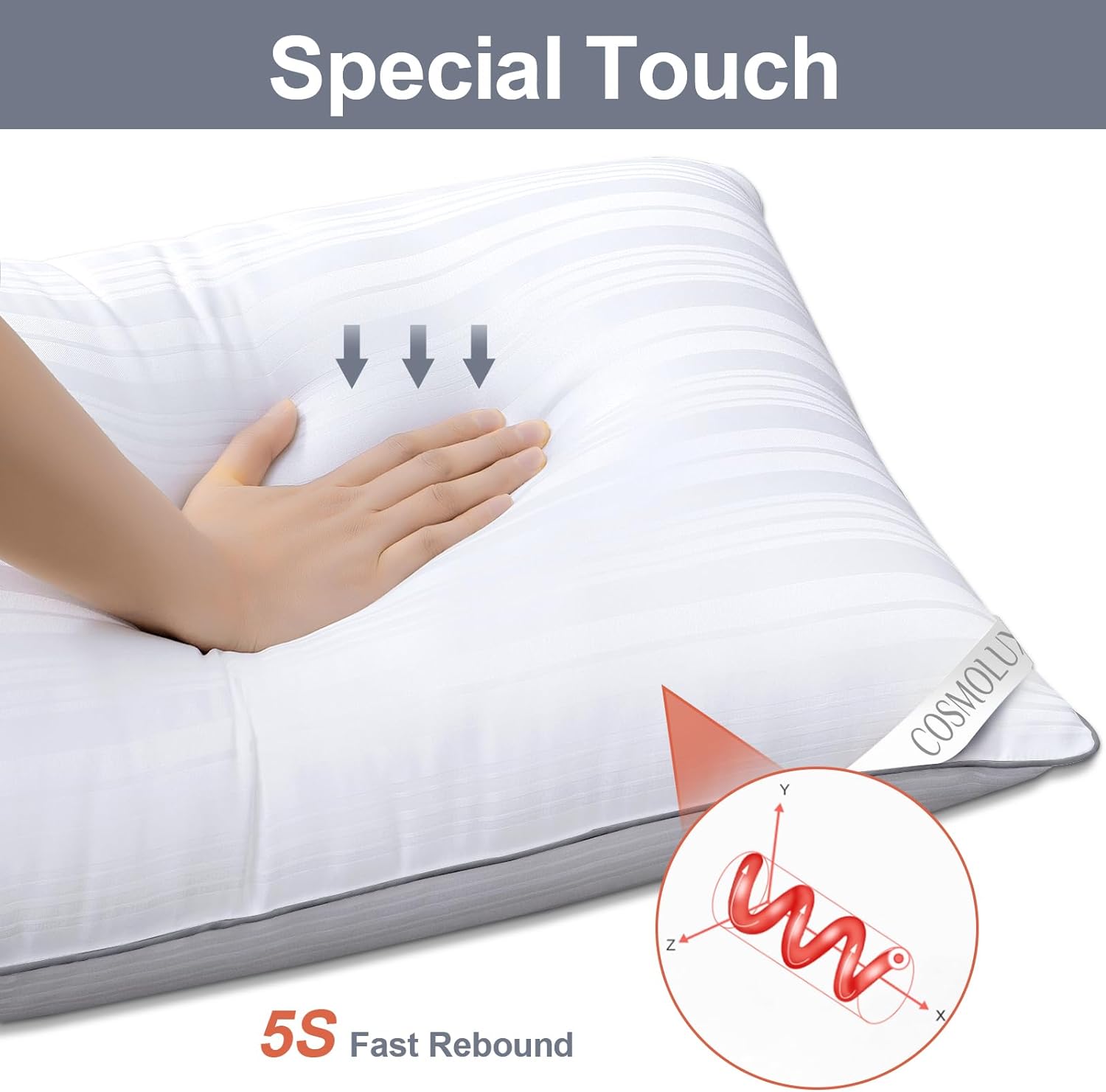 Soft & Supportive Down Pillows Set of 2