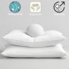 Goose Down Feather Pillows King/Queen Size Set of 2 Pack Hotel Collection Bed Pillow with Medium Firmness