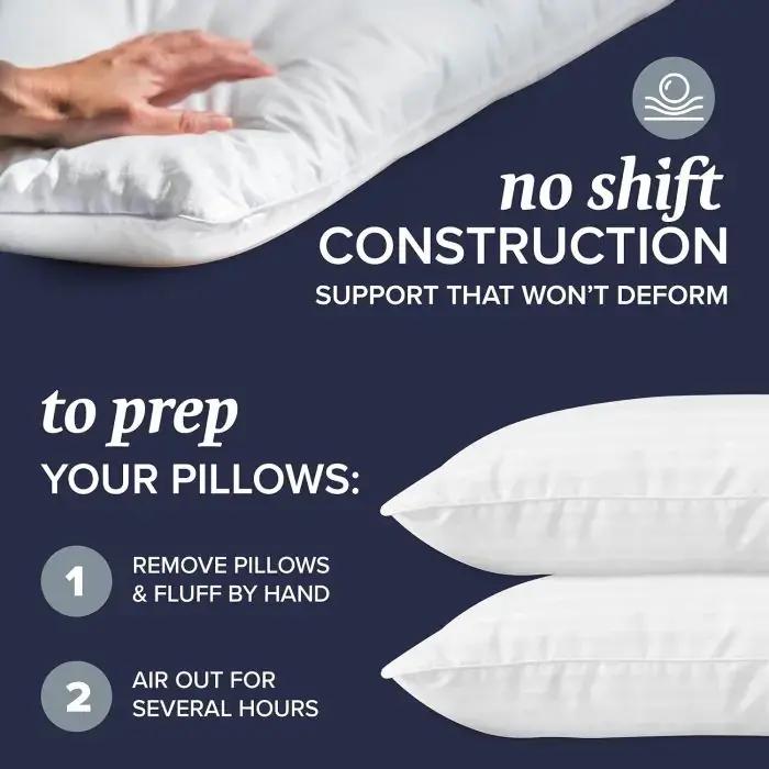 Beckham Hotel Collection Bed Pillows Down Alternative Bedding Gel Cooling Pillow for Back, Stomach or Side Sleepers