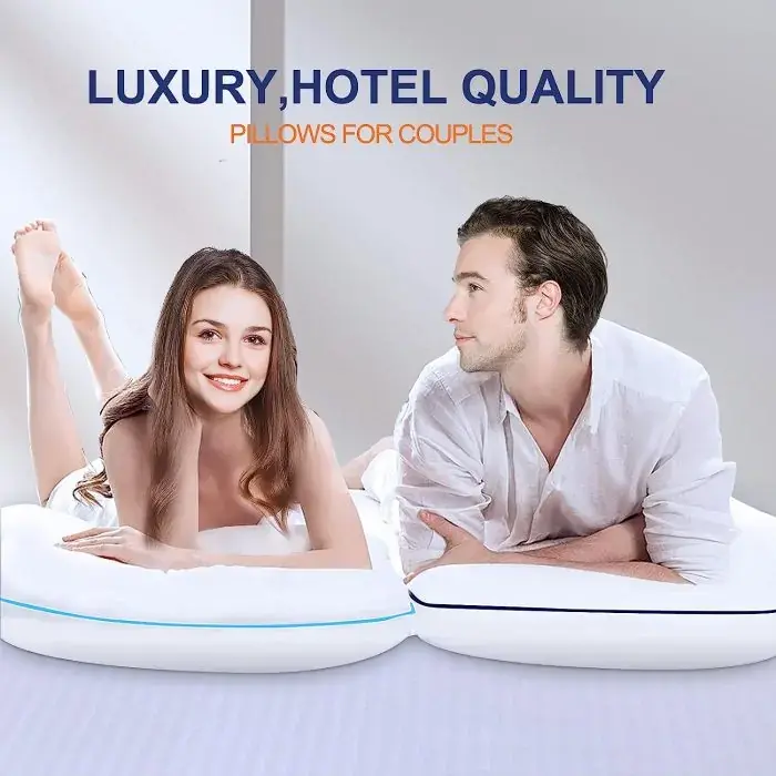 Cooling Luxury Hotel Quality Pillow with Premium Plush Soft Down Alternative Fill for Side Back or Stomach Sleepers banner4