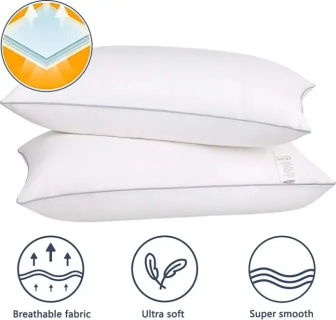 Cooling Pillows Set of 2,Top-end Microfiber Cover for Side Stomach Back Sleepers banner6