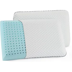 Gel Memory Foam Ventilated Cooling Pillow Set of 2