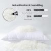 King/Queen Size Goose Down Feather Pillows Set of 2- Hotel Collection Bed Pillow for Sleeping