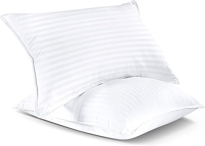 Hotel Quality Down Alternative Cooling Bed Pillows for Sleeping, Set of 2, for All Sleepers