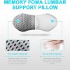 Lumbar Support Pillow - Memory Foam for Low Back Pain Relief, Ergonomic Streamline for All Seats