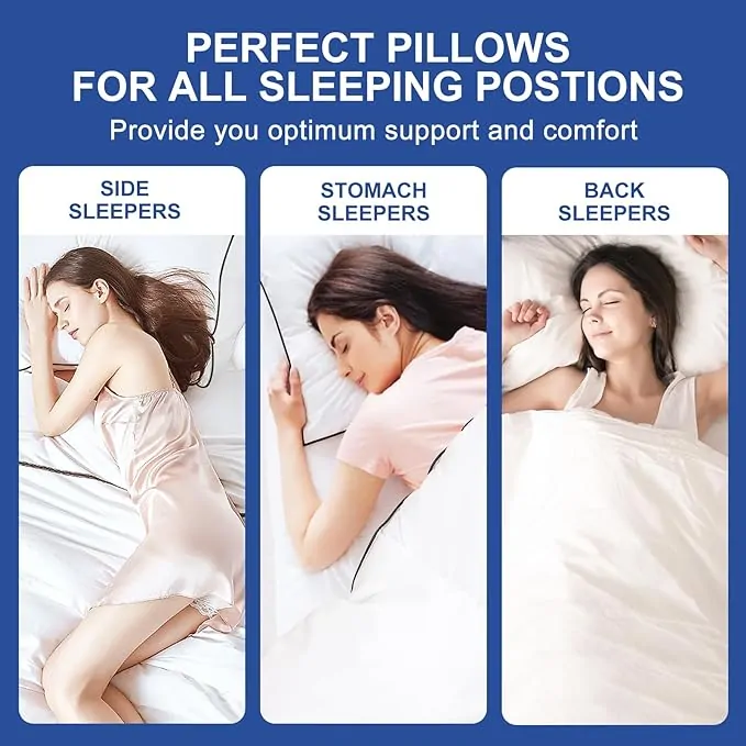 Luxury Soft, Fluffy and Supportive Down Alternative Premium 7D Hotel Quality Gusseted Pillows Set of 2 banner6