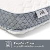 Molded Bed Pillow for Pressure Relief, Adaptive Memory Foam with Washable Knit Cover