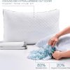 Shredded Memory Foam Pillows, King Queen Cooling Tencel Circular Knit Pillow, Adjustable for All Sleepers