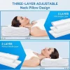 Sandwich Cervical Neck Pillow Queen Size, Adjustable Contour Ergonomic Orthopedic Cooling Dynamic Memory Foam Pillow for Sleeping banner 3