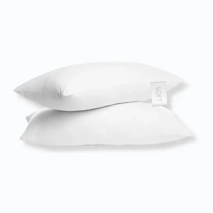 Set of 2 100% Hypoallergenic Cotton Hotel Pillows – Down Alternative Fiber Fill for Side & Back Sleepers banner1