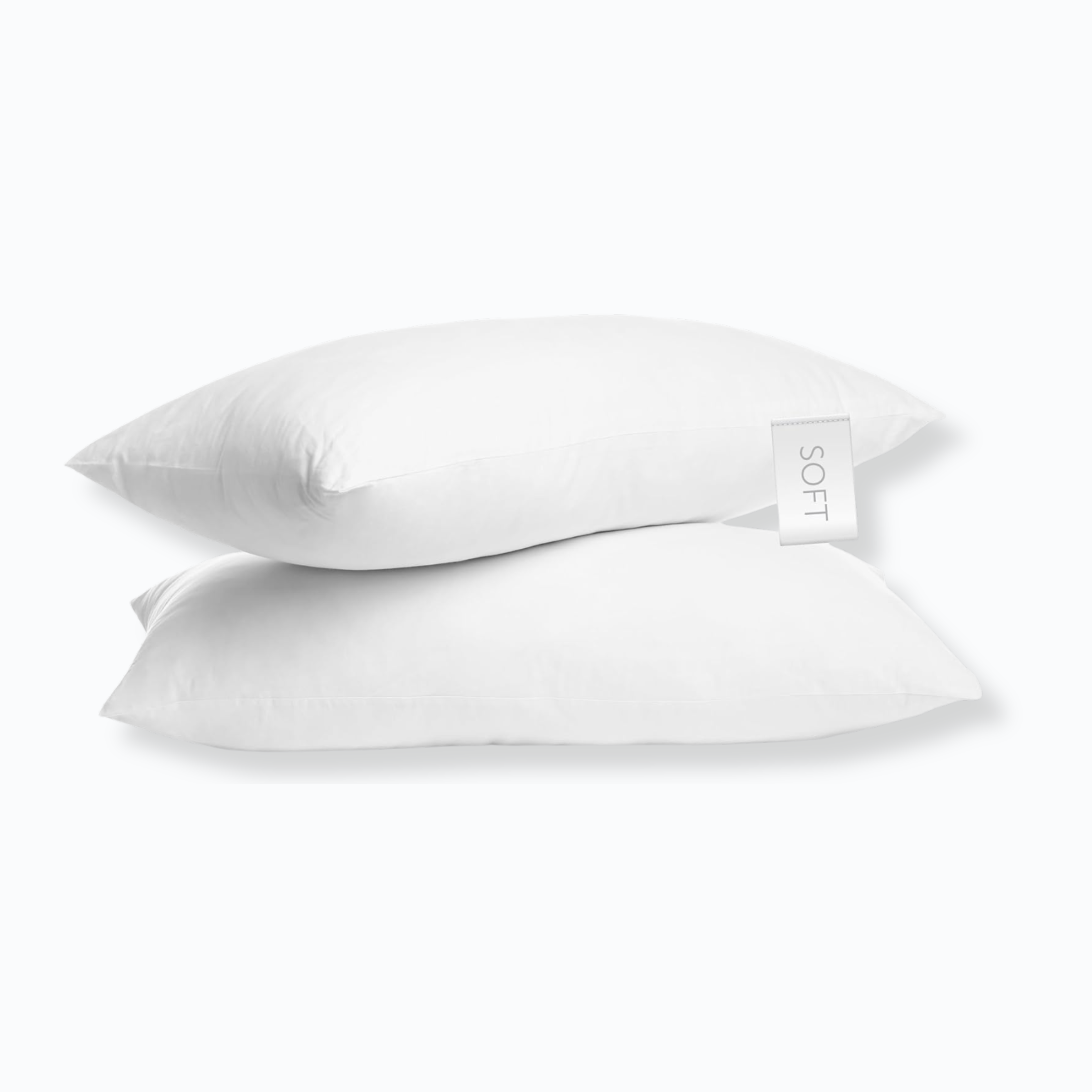 Set of 2 100% Hypoallergenic Cotton Hotel Pillows - Down Alternative Fiber Fill for Side & Back Sleepers