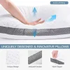 Shredded Memory Foam Pillows, King,Queen Cooling Tencel Circular Knit Pillow, Adjustable for All Sleepers 3