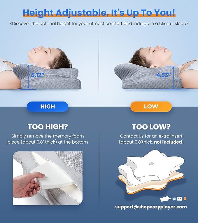 Ultra Pain Relief Cooling Pillow for Neck Support