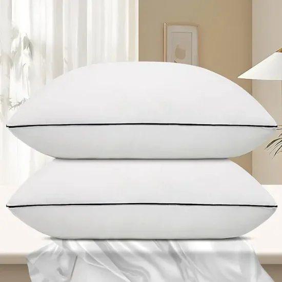 Hotel Collection Bed Pillows for Sleeping Cooling Pillows Set of 2 for all Sleepers, Super Soft Down Alternative Microfiber Filled Pillows banner1