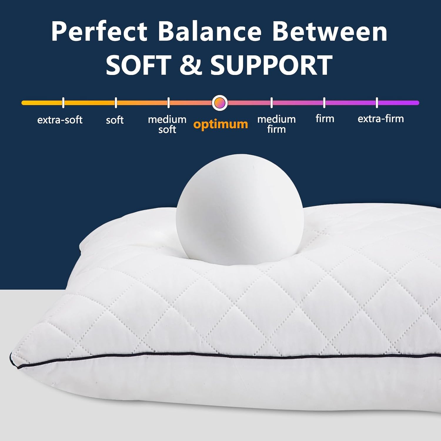 Cooling Memory Foam Body Pillows for Adults Sleeping, Long Pillow for Bed,20x54 Inch, White