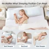 Body Pillow for Adults Long Pillow for Pregnancy Pillows for Sleeping Memory Foam & Cooling Pillow Cover with Zipper 20 54 Inch banner3