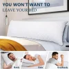 Cooling Memory Foam Body Pillows for Adults Sleeping, Long Pillow for Bed,20×54 Inch, White banner5