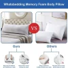 Memory Foam Body Pillow -Fluffy Body Pillows for Adults ,20×54 inch, White banner4