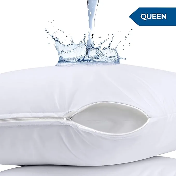 Waterproof Pillow Protector Zippered Encasement (Pack of 2) – Bed Bug Proof Encasement banner2